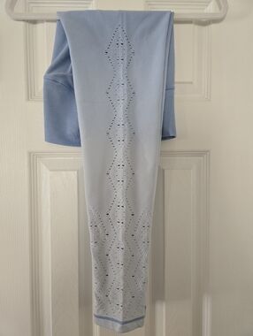 PINK Victorias Secret Active Seamless Laser Cut Blue Ombre Leggings Size L